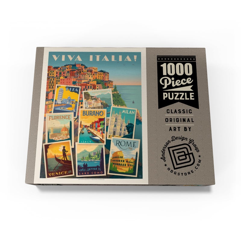 MyPuzzle.com MyPuzzle Italy: Viva Italia! Collage  Vintage Poster - Premium 1000 Piece Jigsaw Puzzle for Adults - Image 4